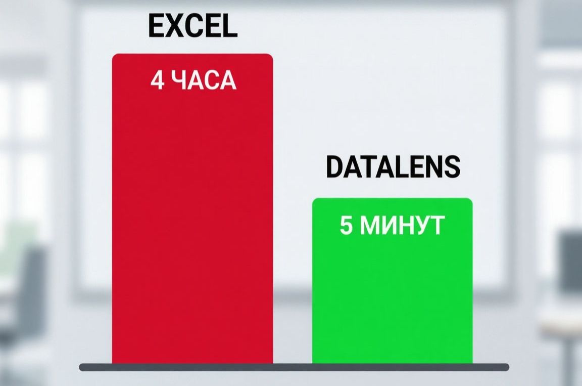 простая инфографика Excel против DataLens